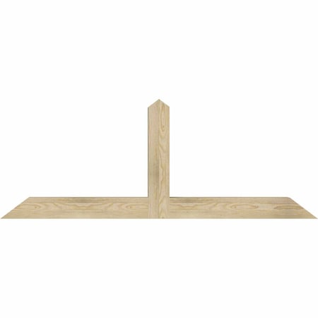 Ekena Millwork Portland Rough Sawn Timber Gable Bracket, Douglas Fir, 60"W x 22"H x 4"D x 4"F, 9/12 Pitch GBW060X22X0404POR00RDF